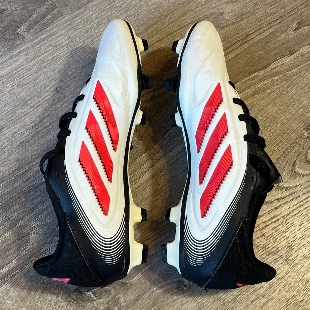 Adidas Copa Pure 2 League FG Soccer Cleats White Black Red IE1173 Mens 6.5